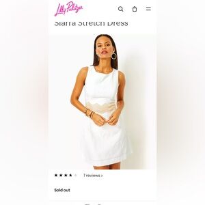 Lilly Pulitzer White Dress with Gold Accents Size 00